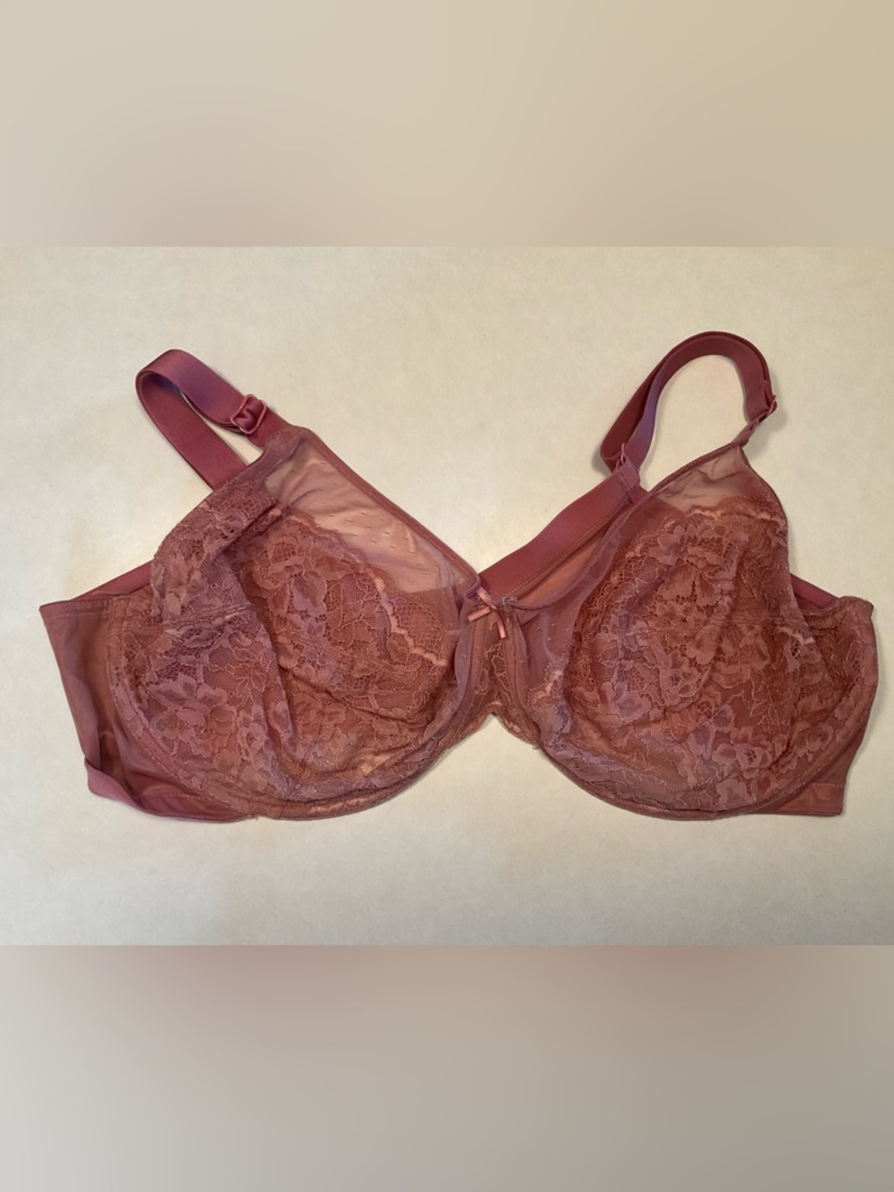 HSIA Plus Size Bras for Women Full Coverage Back Fat Underwire Unlined Bras Rose